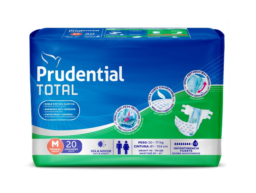 Prudential Total Talla M 20 Unidades