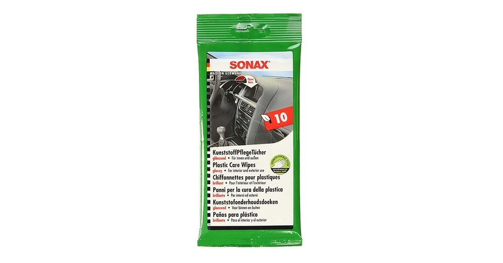SONAX PAÑOS PARA PLASTICOS 10 UDS