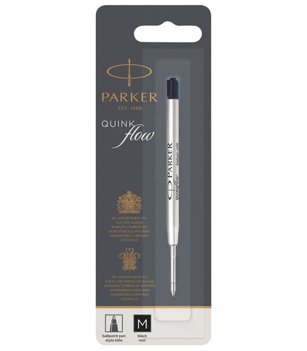 [1007178] Parker Refill Quinkflow Negro Medio Bp