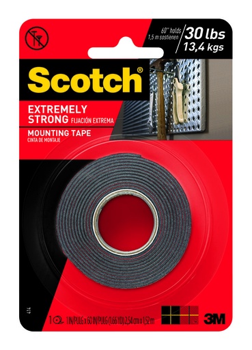 [1151960] Scotch® Cinta de Montaje Extrema 1 in x 60 in, 414P