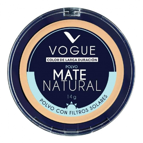 [1009596] VOGUE POLVO COMPACTO MATE NATURAL TRIGUEÑO 14 GRS