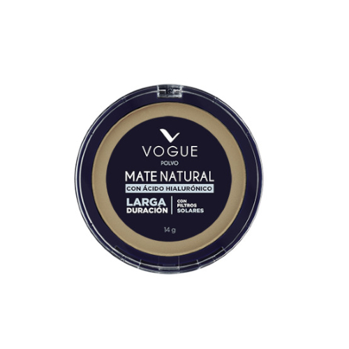 [1009129] Vogue Polvo Compacto Mate Natural Con Acido Hialuronico Natural 14 Grs