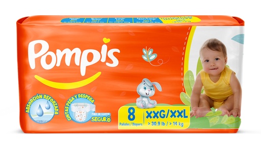 [1155235] Pompis Pañal Desechable Talla XXG 8 Unidades