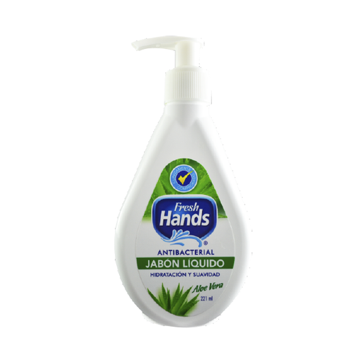 [2000064] Fresh Hands Jabon Liquido Antibacterial Aloe 221Ml