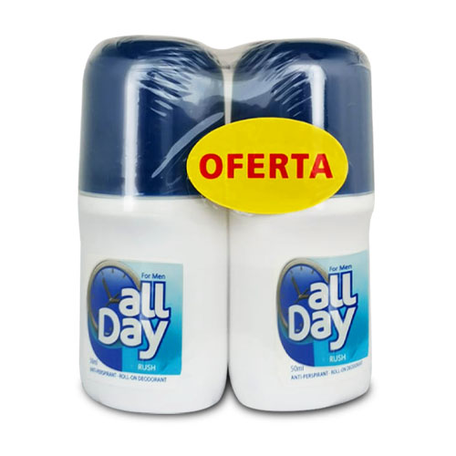 [1151440] All Day Desodorante Roll On Rush Men Duo 25%