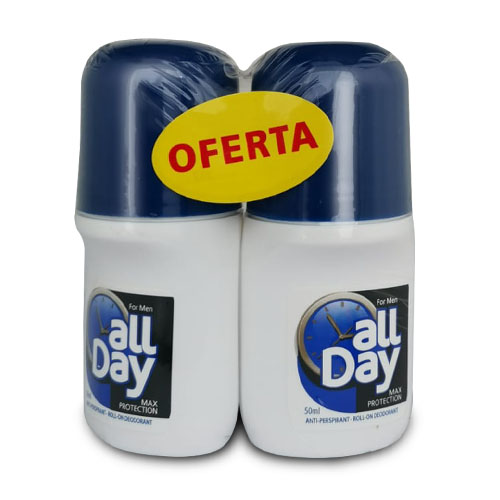 [1151443] All Day Desodorante Roll On Max Protect Men Duo 25%