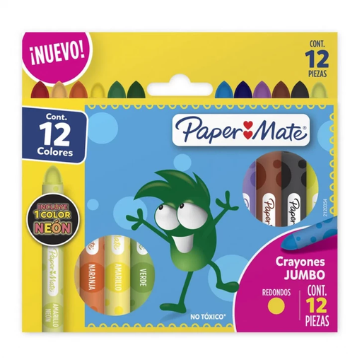 [1154517] Paper Mate Crayones Jumbo Redondos 12Und