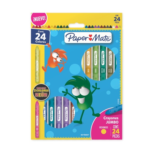 [1154518] Paper Mate Crayones Jumbo Redondos 24Und