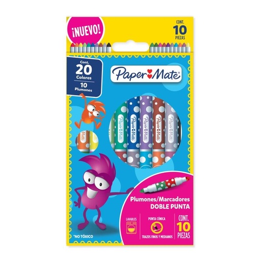 [1011056] Paper Mate Marcadores Doble Punta 20 Colores