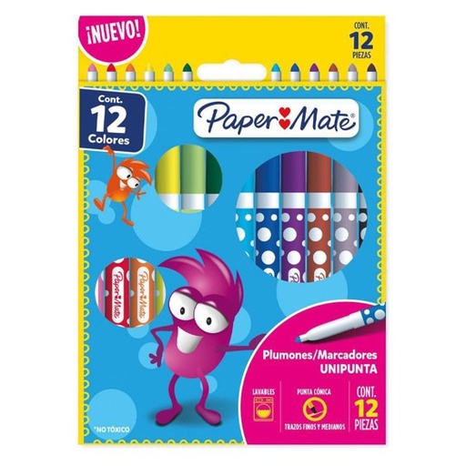 [1011057] Paper Mate Marcadores Unipunta 12Und