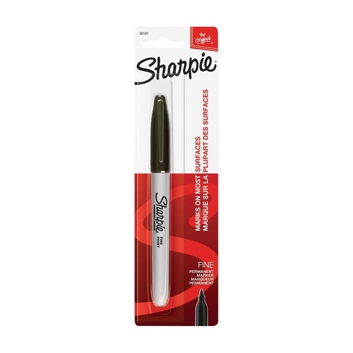 [1001118] Sharpie Marcador Negro Punta Fina