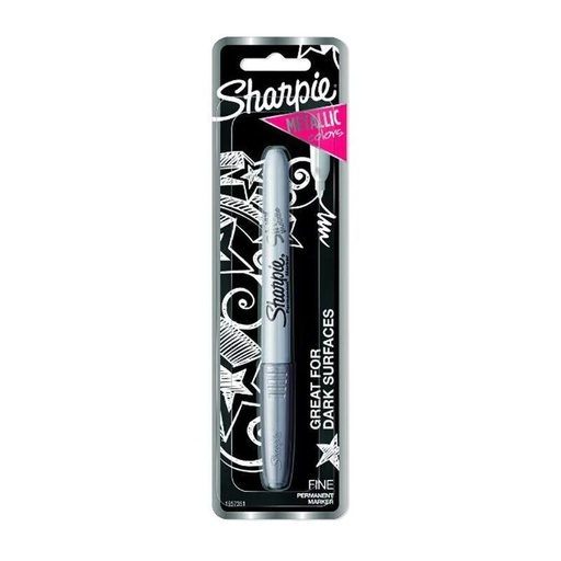 [1010241] Sharpie Marcador Plateado Punta Fina