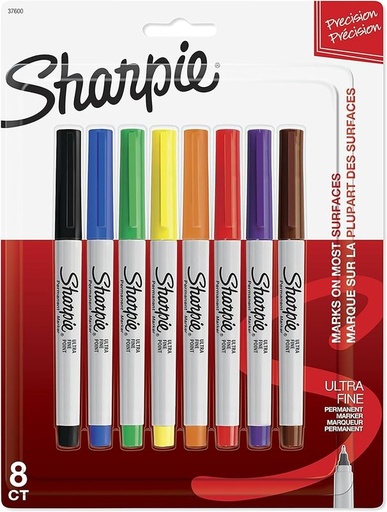 [1010248] Sharpie Marcador Punta Ultra Fina 8Und Surtido