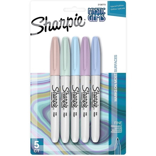 [1153683] Sharpie Marcador Mystic Gem Punta Fina 5Und Surtido