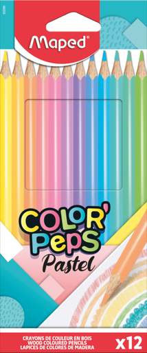 [1153561] Maped Lapices Color Peps Pastel 12 Und