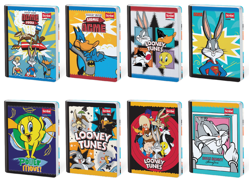 [1155533] Scribe Cuaderno Cosido Raya Ancha Mediano 100H Looney Tunes 