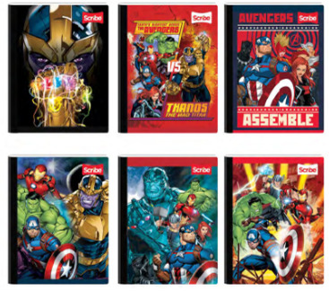 [1153616] Scribe Cuaderno Cosido Raya Ancha Grande 100H Avengers