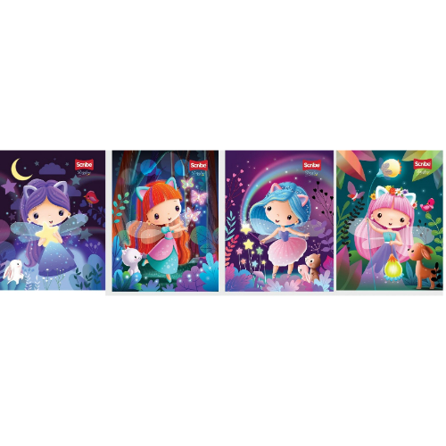 [1154386] Scribe Cuaderno Cosido Raya Ancha Pequeño 100H Starglow