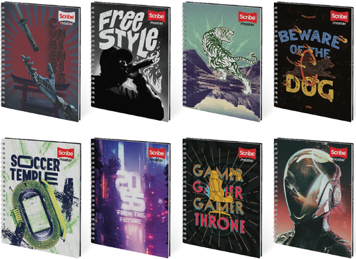 [1155537] Scribe Libreta Edo Raya Ancha Grande 80H Pasta Dura Master