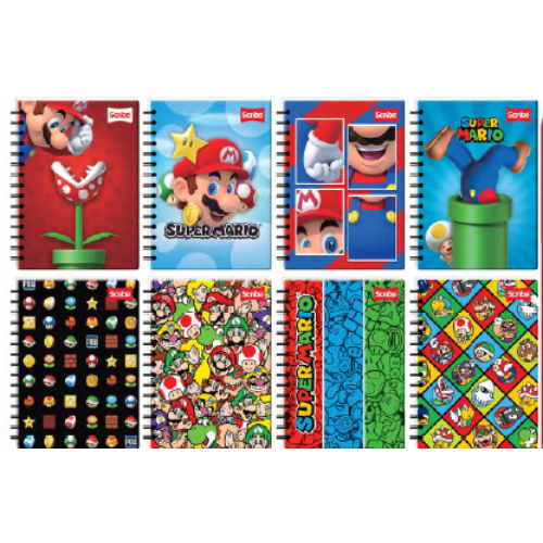 [1153695] Scribe Libreta Edo Raya Ancha Grande 100 Mario Bros