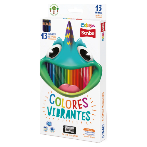 [1153260] Scribe Colores Uni Punta Triangular 12 Piezas