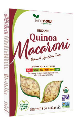 [1155676] Now Quinoa Macaroni Pasta Gf Org8Oz