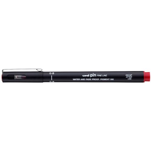 [01000606] UNIBALL FINELINER PIN ROJO 0.8 12UND Z0