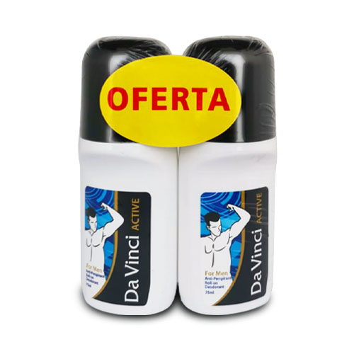 [1151438] Da Vinci Desodorante Roll On Active Men Duo 25%