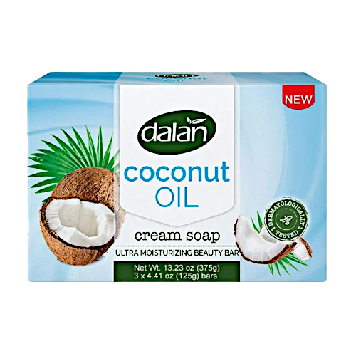 [1153084] Dalan Cream Soap Coconut Oil 125 Gr X 3Pack