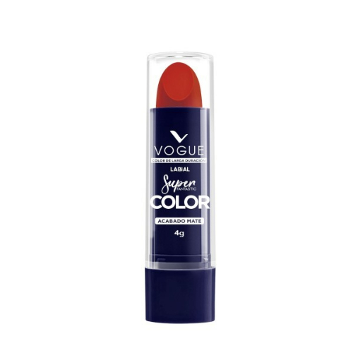 [1010693] VOGUE LABIAL BARRA MATE SUPER COLOR AUTENTICA 4 GRS